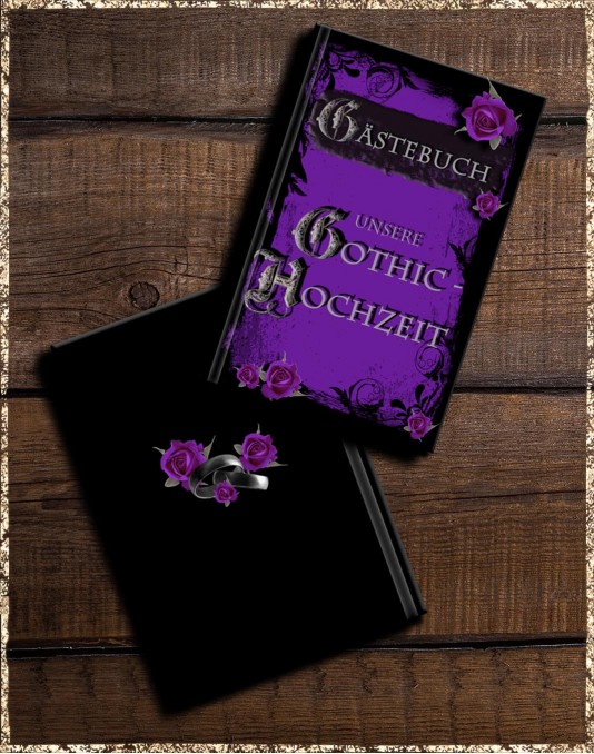 Gästebuch Hochzeit - Gothic in lila